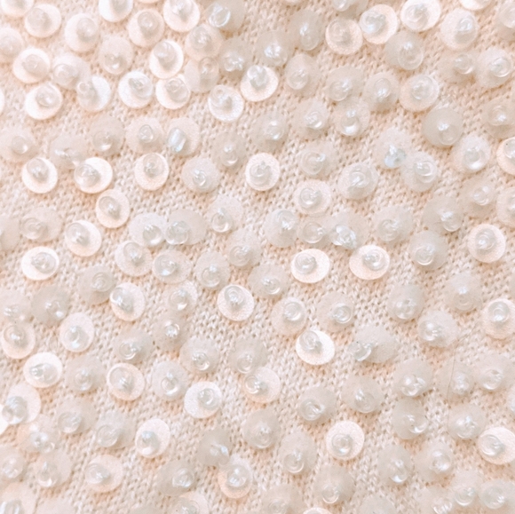 Unworn Sequined Jcrew scarf in ivory color - Picture 5 of 6